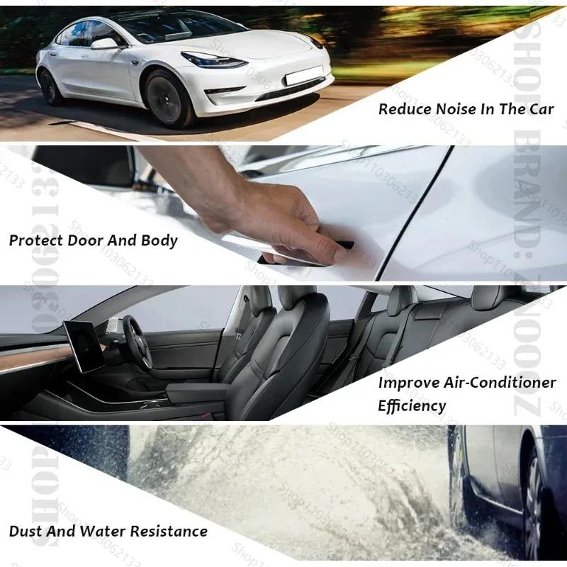 For Dodge Challenger Car Door Seal Strip Rubber Double Layer Sealing Protector Soundproof Seal Dustproof Seal Strip 12PCS