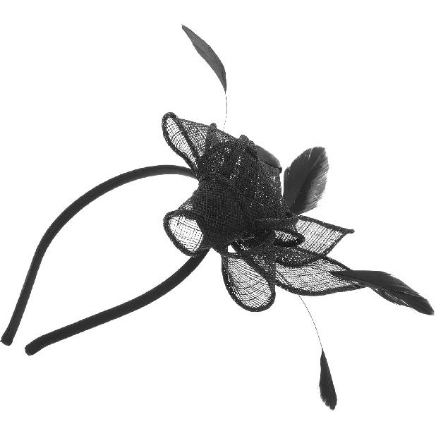 SHOWERORO Fascinator Hat Headband and Hair Clip Black Mesh Tea Party Cocktail Hat for Women Special Occasion Accessories