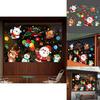 Christmas Static Electricity Stickers With Santa Claus Reindeer Snowman Design For Doors And Windows