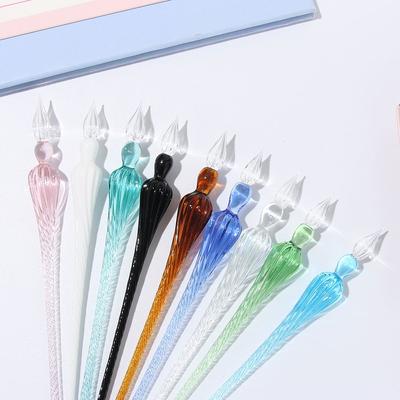 Stationery Vintage Calligraphy Handmade Filling Ink Glass Dip Pen Fountain Pens Crystal Dipping Pen