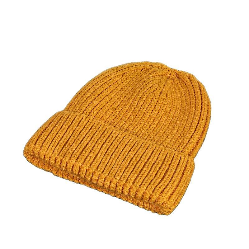 Hat for Women In Autumn and Winter Korean Style Versatile Knitted Hat Custom Embroidery Candy Color Wool Hat Warm Cold Hat Men's Trendy