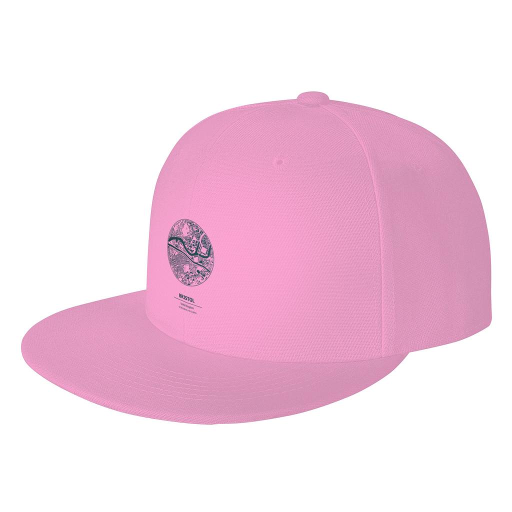 Fashion Bristol City Map Coordinates Flat Brim Sun Hat Fishing Summer Women Cap