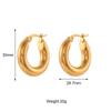 Minimalistischer Schmuck 18K Vergoldeter Edelstahl 20mm 25mm 30mm Creolen für Damen