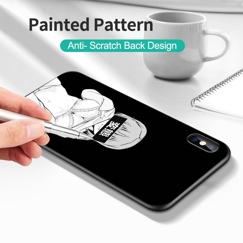 Schwarze TPU-Hülle für Motorola Edge 20 Lite Pro 2021 S Moto E20 E30 E40 E7 4G G 5G Plus Waifu Girl Anime