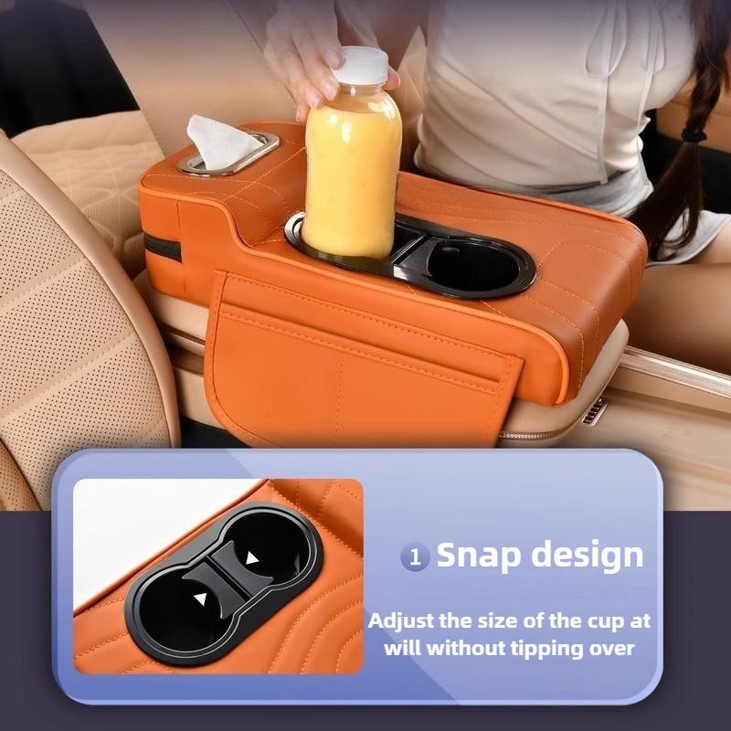 Car Center Armrest Box Elevator Pad Multi-Function Four-In-One Vehicle Tissue Box Cup Holder auto accessories