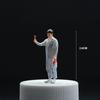 1/64 Diorama Figure Character Painter Resin Street People Miniature Model for Desktop Ornament