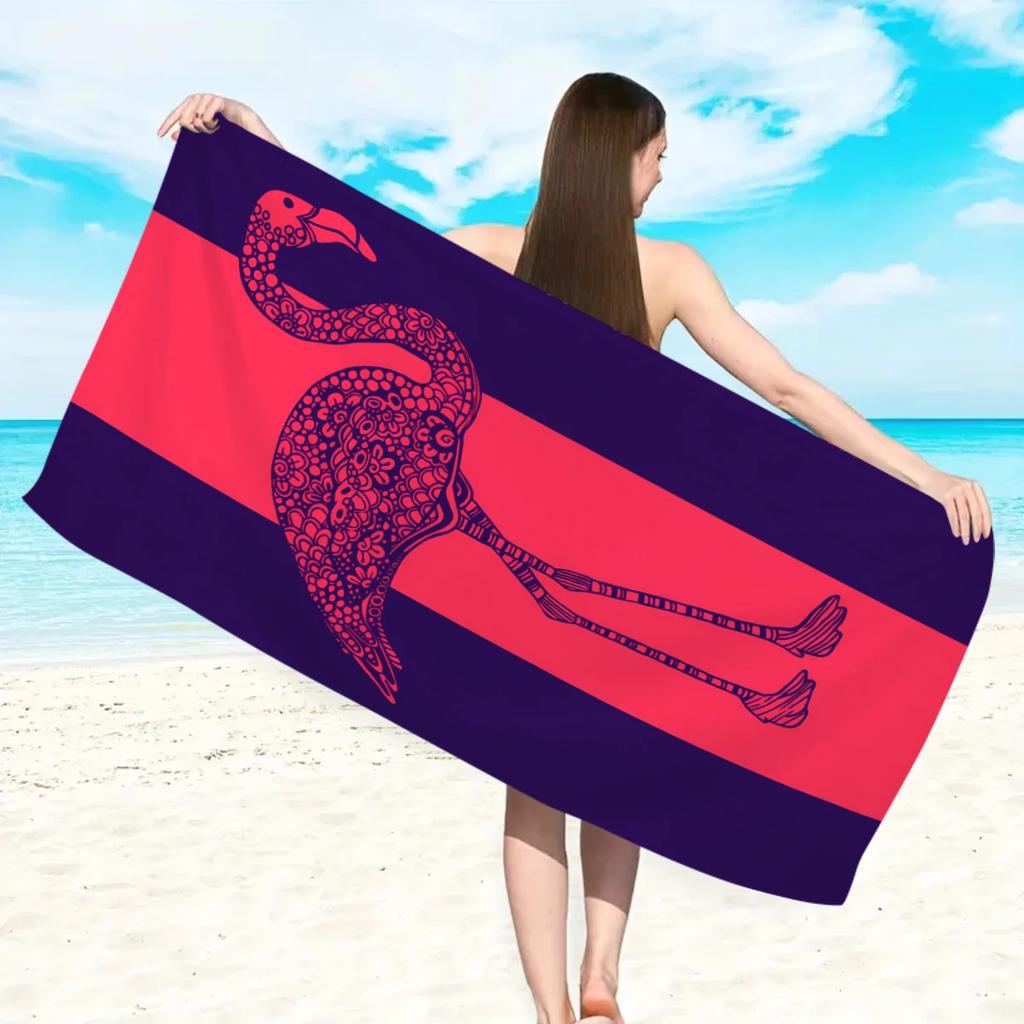1pc Large Sized Ultra-fine Fiber Beach Towel, Quick Drying and Absorbent Multifunctional Swimming Towel, Quick Drying Beach Towe
