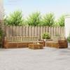Outdoor Sofa Set with Cushions 7 Pcs Natural and Beige