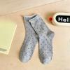 Female Spring and Summer Retro Curled Edge Polka Dots Literature Yuezi Tube Stack Socks