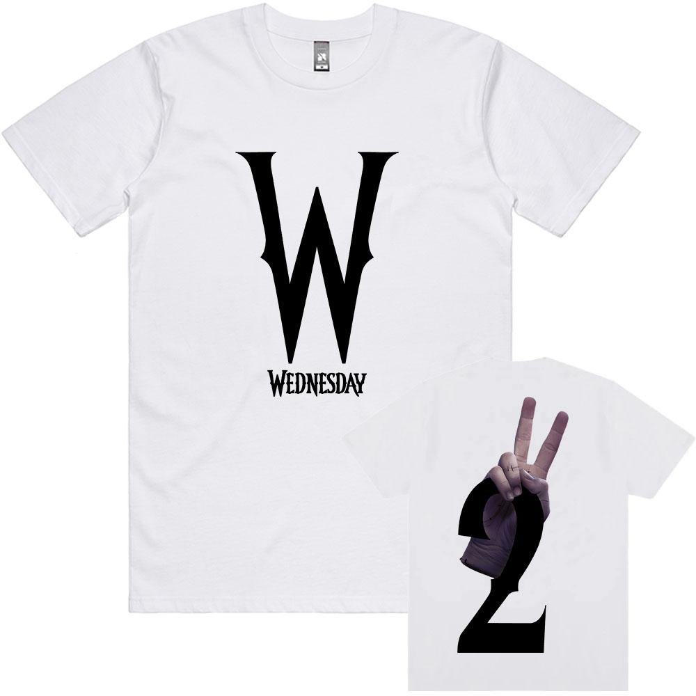 

Film Wednesday Season 2 T-shirt Short Sleeve Cotton Men Tshirts Casual Fashion O-neck Unisex Streetwear Hip Hop Movie Print Tees XXL белый