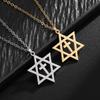 Europäische und Amerikanische L Hohl Hexagramm Anhänger Kreuz Halskette Modisch Einfach Schlüsselbein Kette
