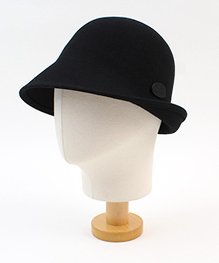 Yunibeosyeolkemiseuteuli French Wool Black Cloche Hat