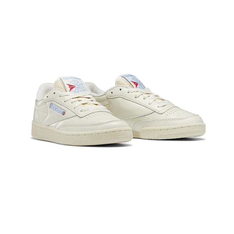 Reebok Club C 85 Comfortable Versatile Shock Absorbing Durable Low-Top Sneakers Women Sneakers White 100007798