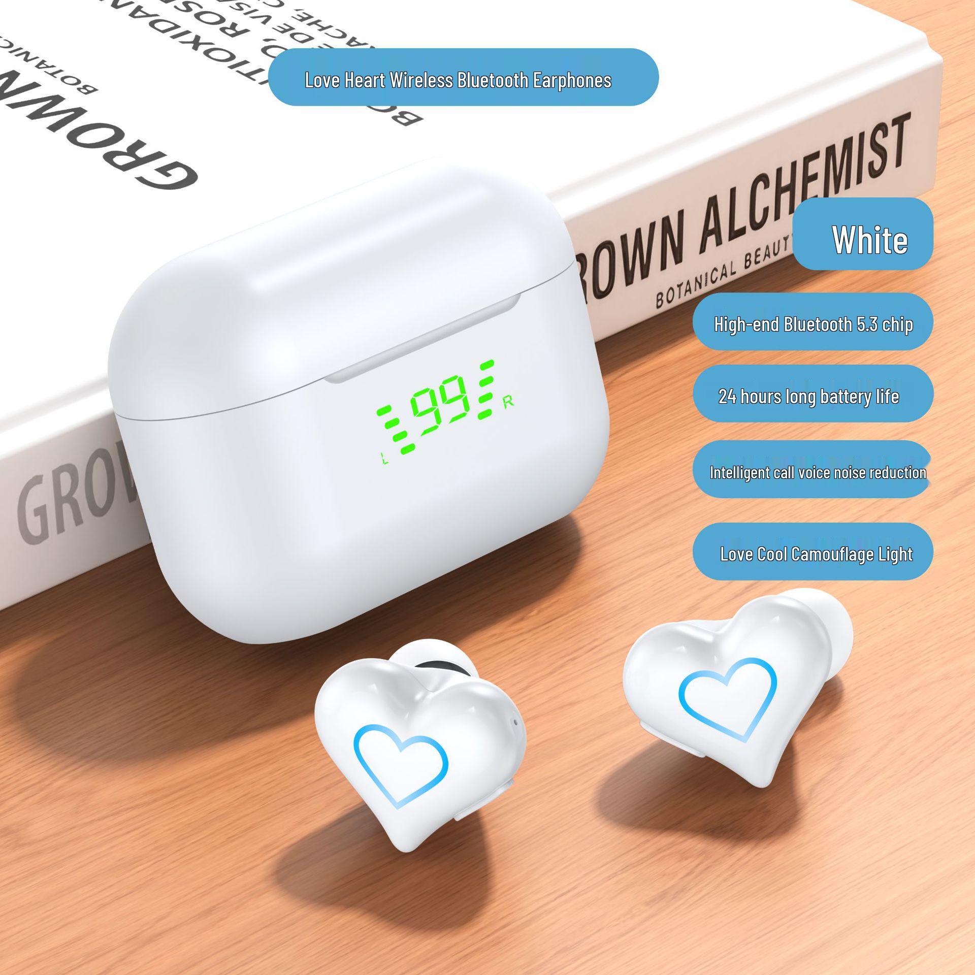 

Heartbuds Wireless Bluetooth Headphones for Girls - Compatible with Huawei, Xiaomi, OPPO