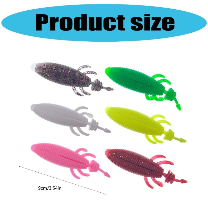2 Pack Artificial Baits Wobblers Soft Lures Worm Floating Fishing Lures for Pike Swimbait Fishing Tackle Accessory