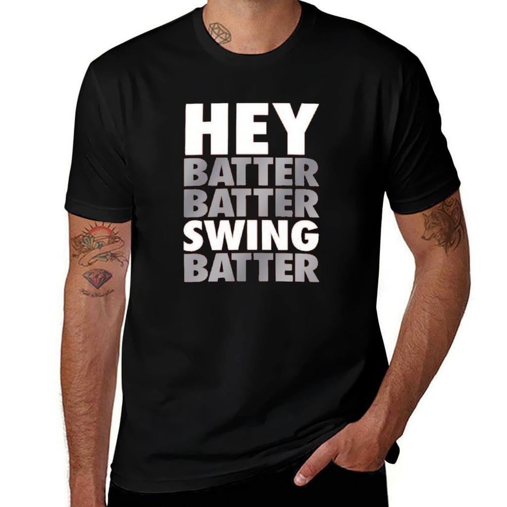 Hey Batter Batter Swing Batter TShirt t shirts for man graphic tees cotton t shirts man 100 TShirt