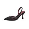 Mode Spitze Nähte High Heels für Damen Sommer elegant sexy spitz Bankett Hochzeit Stiletto Sandalen