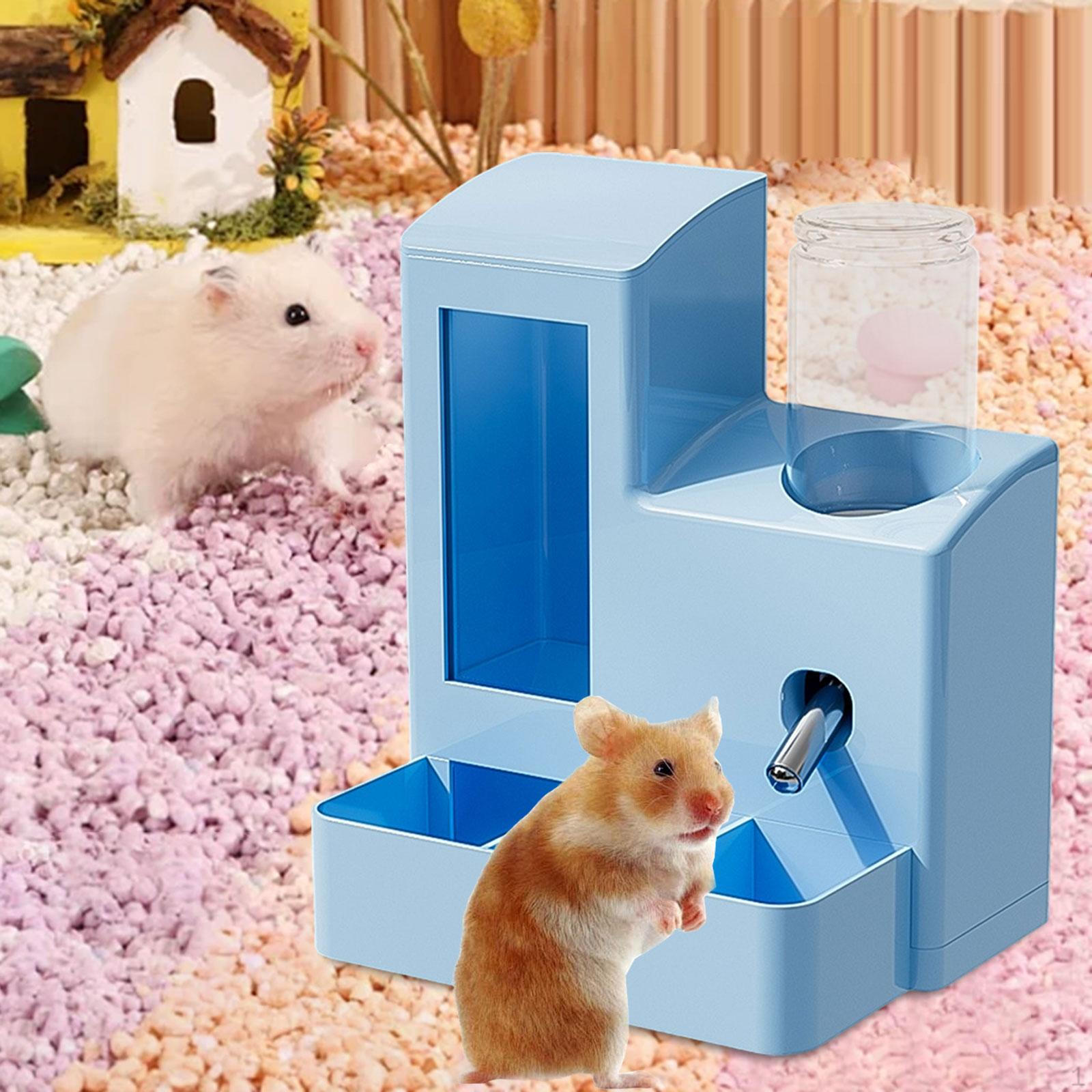 

Контейнер для автоматической кормушки 3 в 1 для хомяка, аксессуары, миска, станция для кормления, диспенсер для хорьков Blue 80ml Bottle