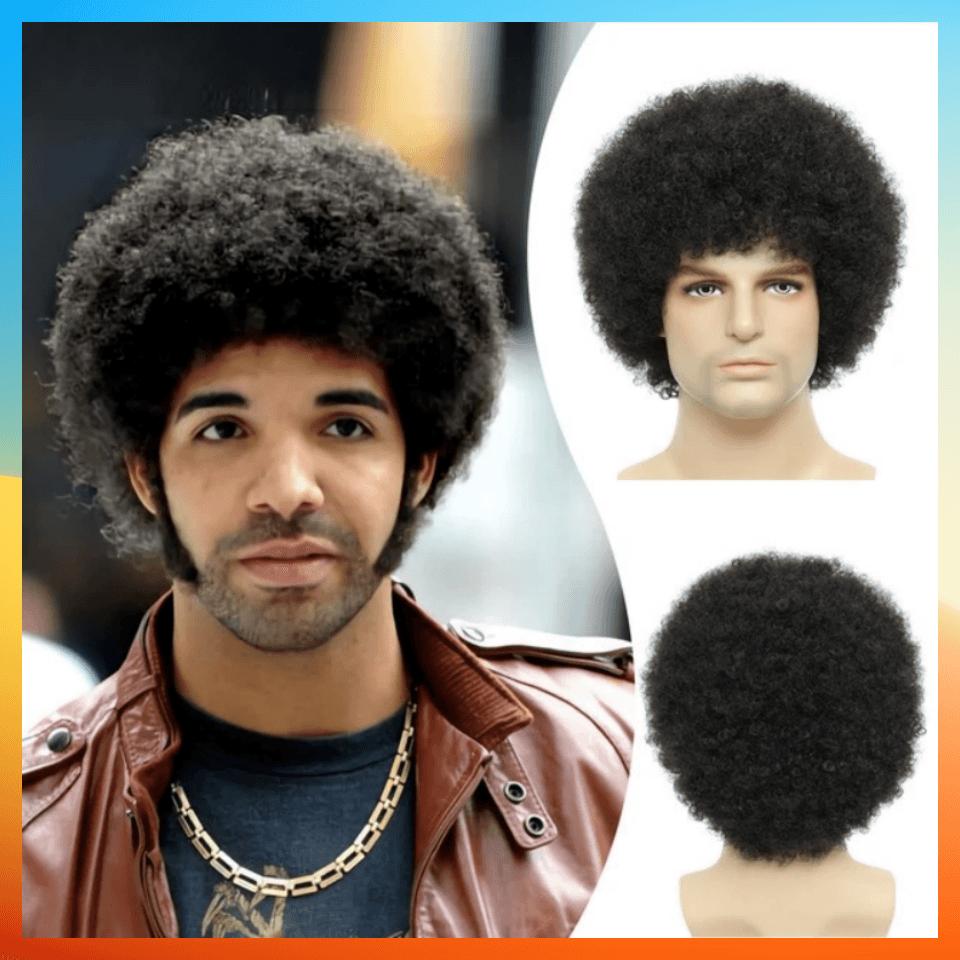 

2025 Модный африканский парик мужской короткий кудрявый парик HW990