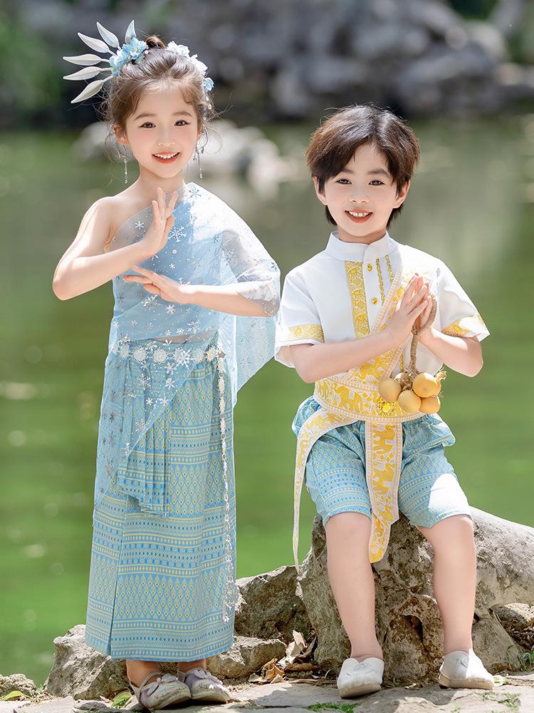 Dziecięcy strój etniczny Dai dla chłopców i dziewcząt - Wiosna, Lato, Jesień strój do występów