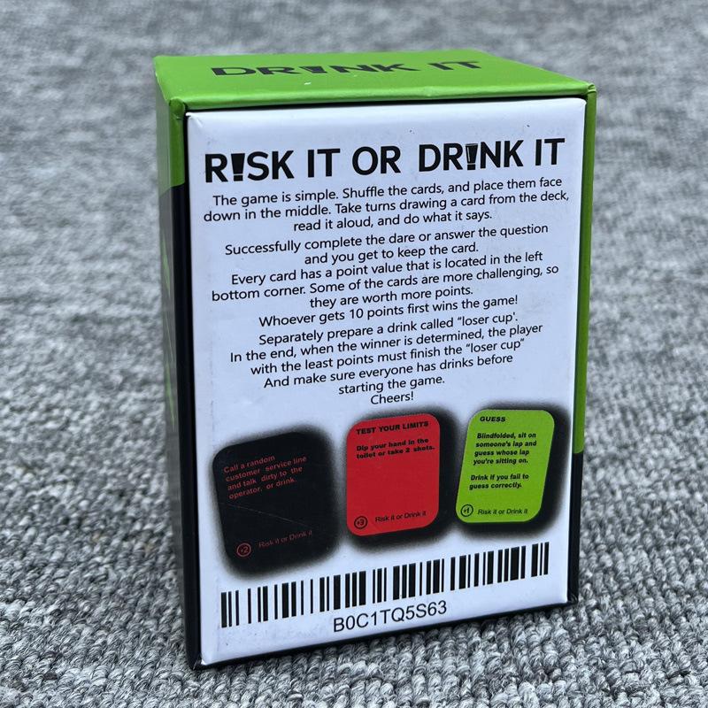 Risk It Or Drink Card Board Game Drinking Games Pregame Dares