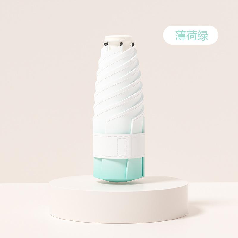 New 50% off 6 bone hand open vinyl fabric digital pull ring handle pocket umbrella sunscreen umbrella