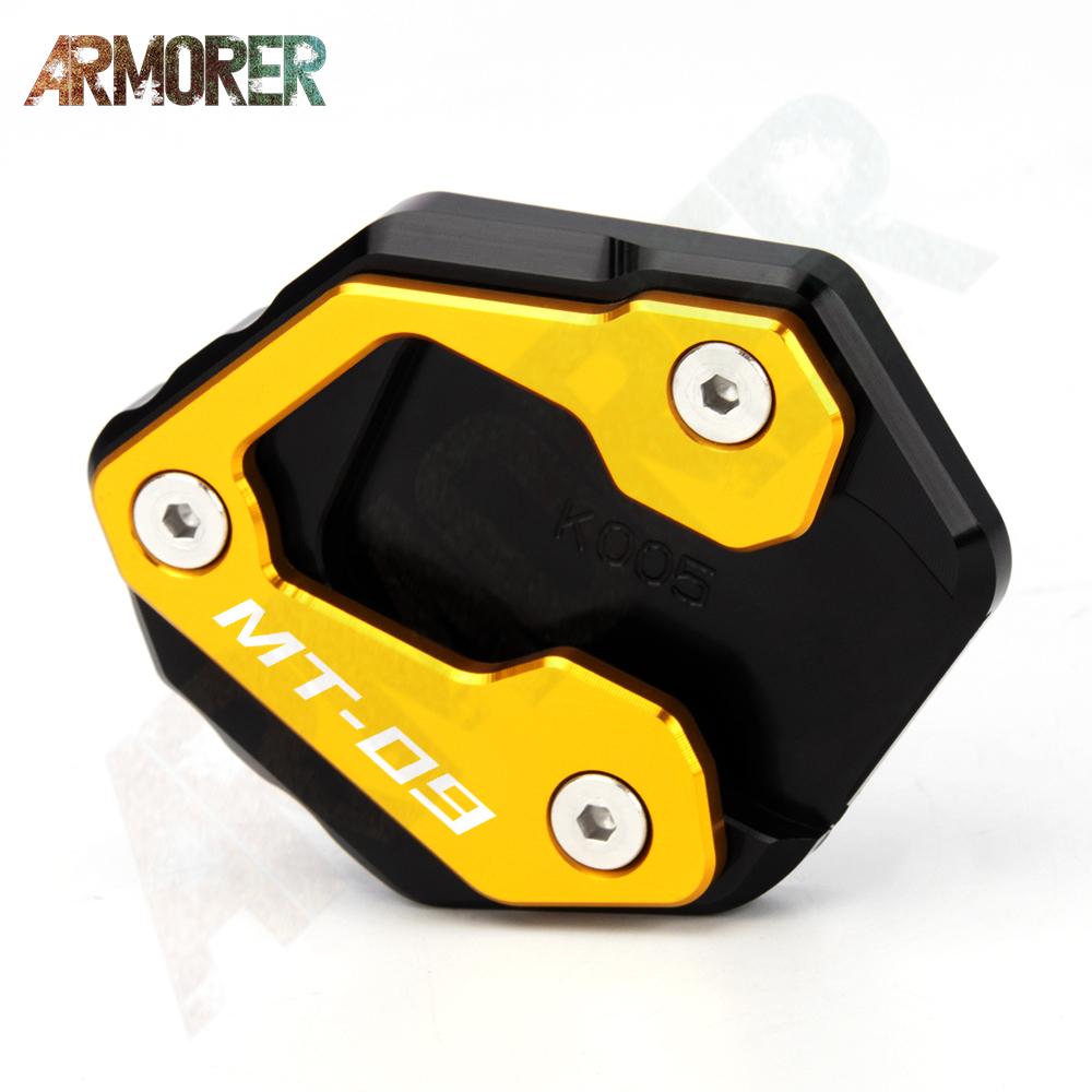 For YAMAHA MT-09 SP MT09 SP MT 09 SP  2022 Motorcycle Accessories Aluminum Side Stand Enlarge Kickstand Enlarge Plate