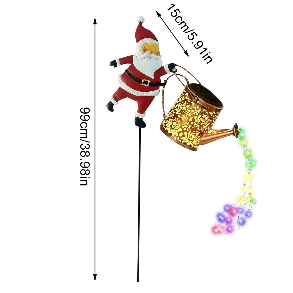 Christmas Solar Lights Outdoor Santa Claus Ground Lamp Yard Decoration Outdoor Garden Lawn Decorative Lights For Lawn Pathway