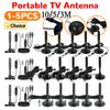 Portable TV Antenna 300cm Coax Cable Digital Receiving Antenna DVB-T DVB-T2 DAB Indoor Outdoor Digital HD Freeview Aerial Plug a