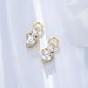 Fine Jewelry 925 Sterling Silver Earrings 14k 18K Gold Plated Earrings Women Cubic Zirconia Hoops Huggies Earring