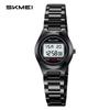 Shíkèměi 2334 Multifunktionale LED-Elektronikuhr für Damen mit Stahlarmband