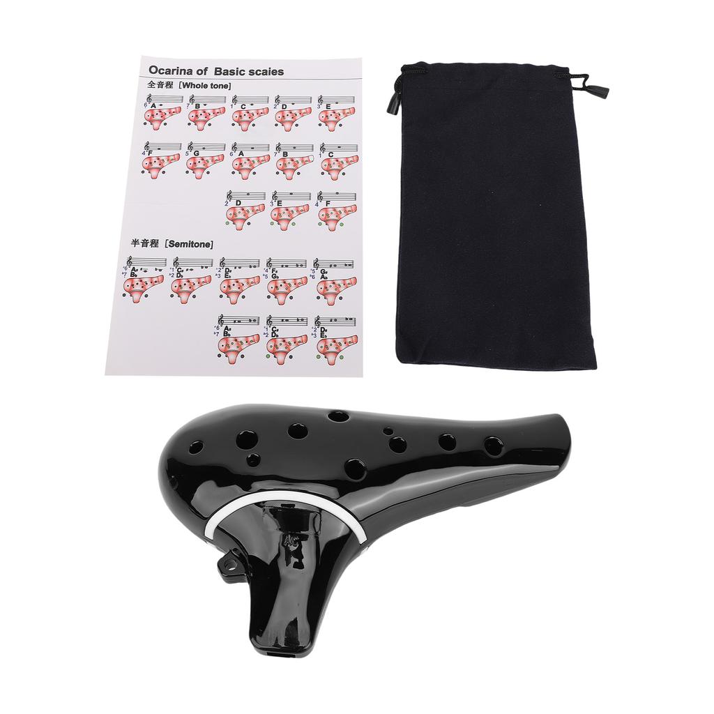 12 Hole Ceramic Flute Alto C Key Resin Material Sensitive Smooth Mouthpiece Comfortable Finger Hole Smooth for Other