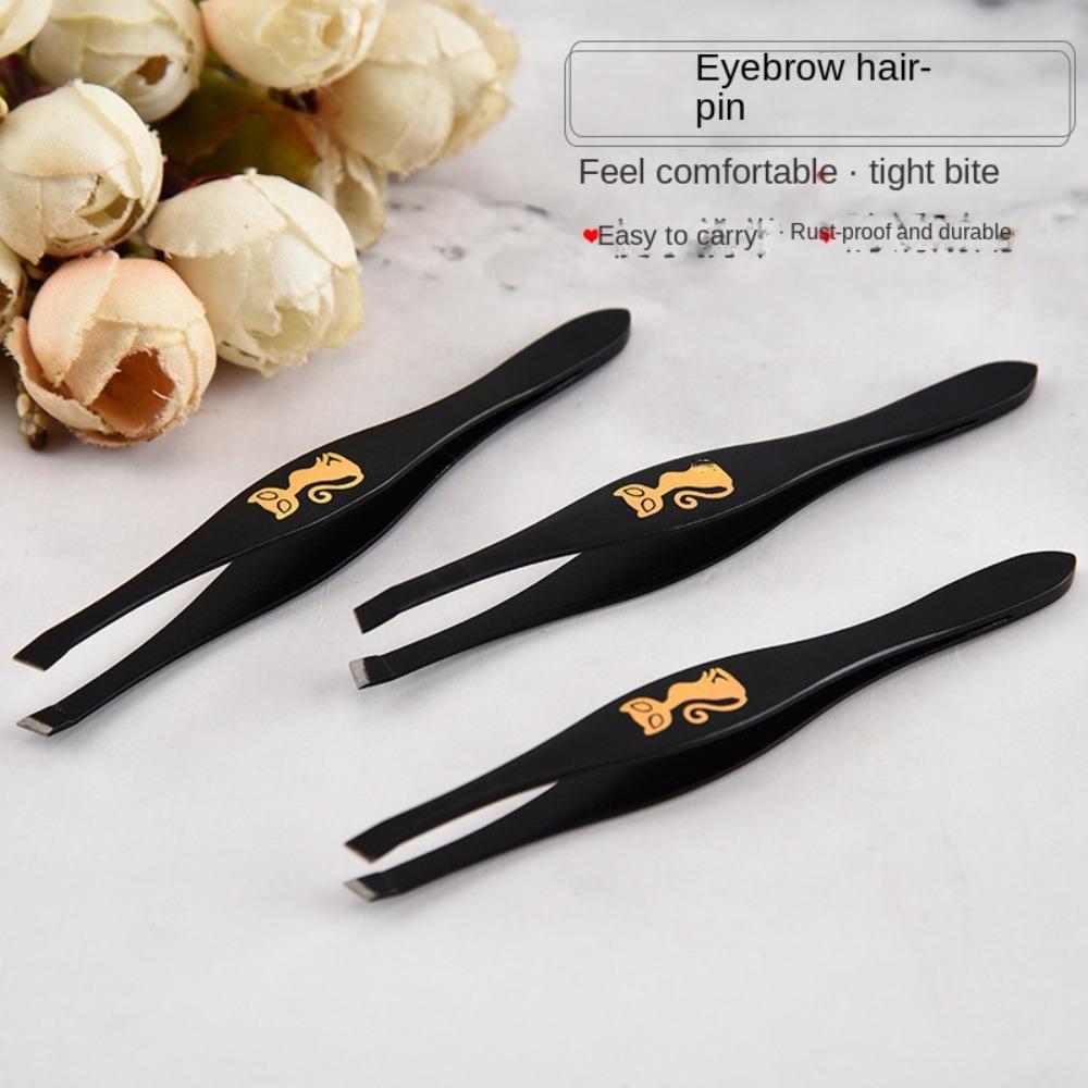Spray Paint Shape Hair Pluckers Slant Tweezers Eyelash Tweezers Eyebrow Hair Removal Tools