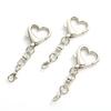 Heart Shaped Clasp Heart Keychain Alloy Keychain Accessories New Keyring Pendant  For DIY