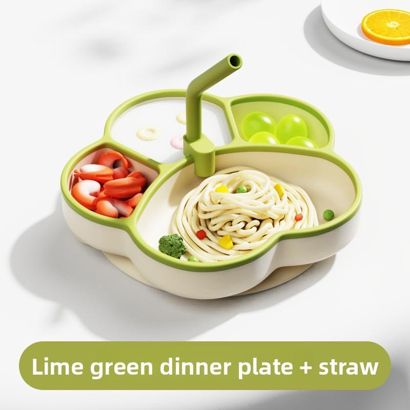 Baby Silicone Divided Cat Paw Plate With Suction For Toddlers Feeding And Training