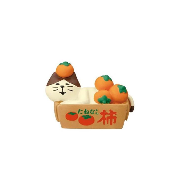 Japanese Ornaments Autumn Harvest Chestnut Series Japanese Photo Props Miniature Resin Gift INS Cat Collection Small Ornaments