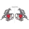 Gothic Raven Stud Earrings Dark Style Alloy Hypoallergenic Ear Studs Jewelry for Anime Fans and Young Trendsetters