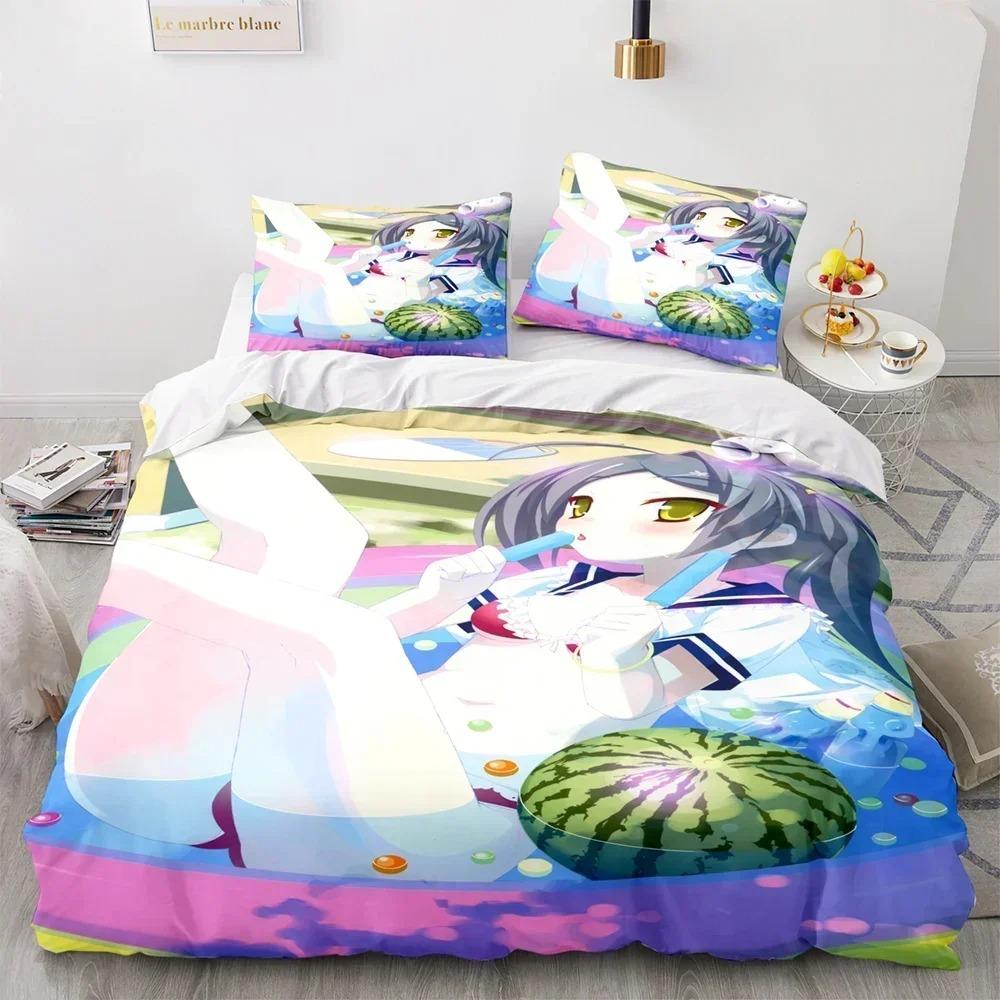 Comforter Kawaii Girl Anime Sexy Girl Bedding Set 3D Printed Suitable For Bedroom Kids Home Textile