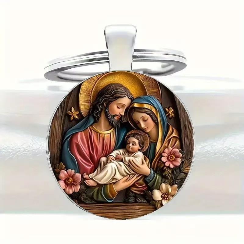 

Classic Alloy Round Keychain With Style Design For Anniversary Gift And Celebration