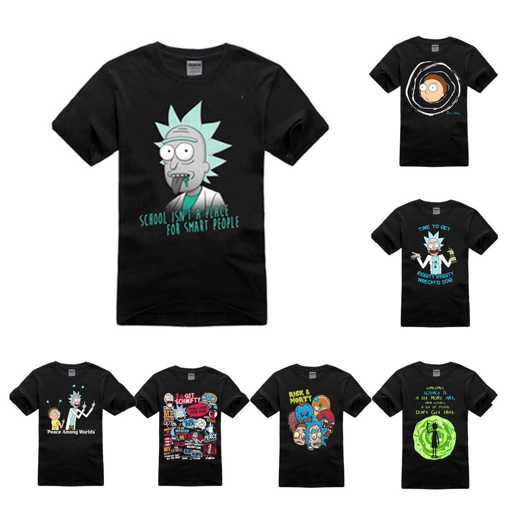 Rick And Morty T Shirt Men Short Sleeve Polyester Breathable Summer Casual Style For Teens