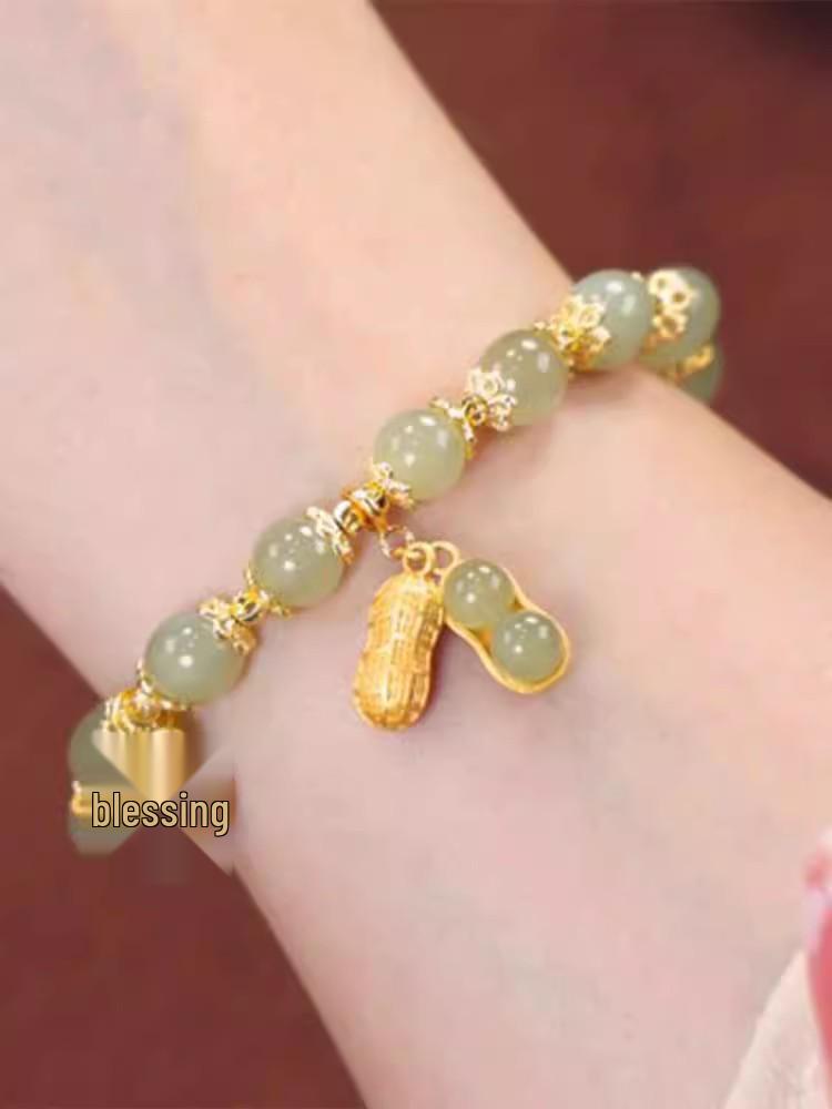 Retro Fortune Jade Bracelet: Ancient Style Lucky Charm for Prosperity and Elegance