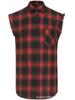 Cross-Border Men's Plaid Sleeveless Shirt with Tassel Design
