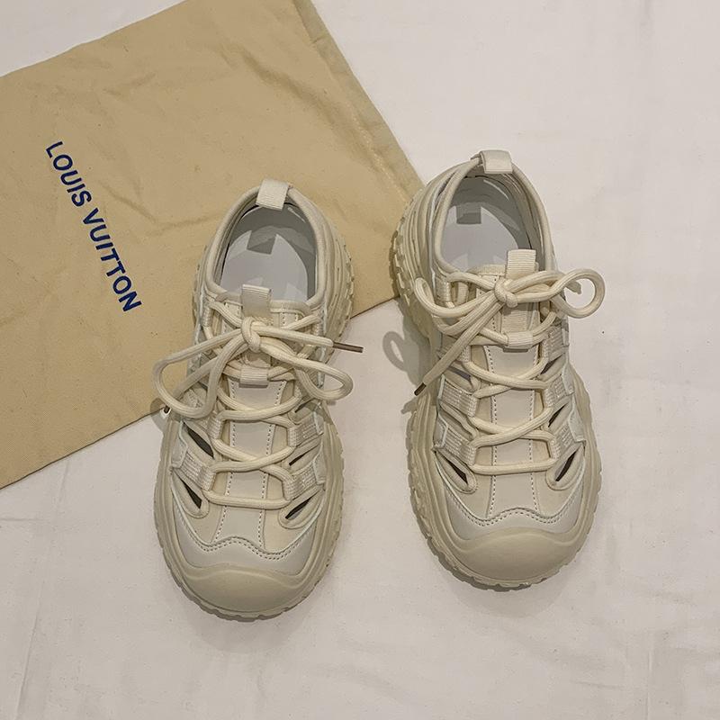 

Hollow and breathable casual mountain climbing sandals women s 2025 summer new fashionable versatile student platform light shoes 40