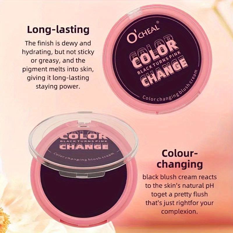 Multi-functional Warm-changing Blush Cream, Gradient Contouring Facial Eyeshadow, Three-in-one Natural Nude Makeup