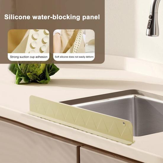 Sink Splash Guard Non-slip Suction Cup Water Splash Protector Reusable Kitchen Sink