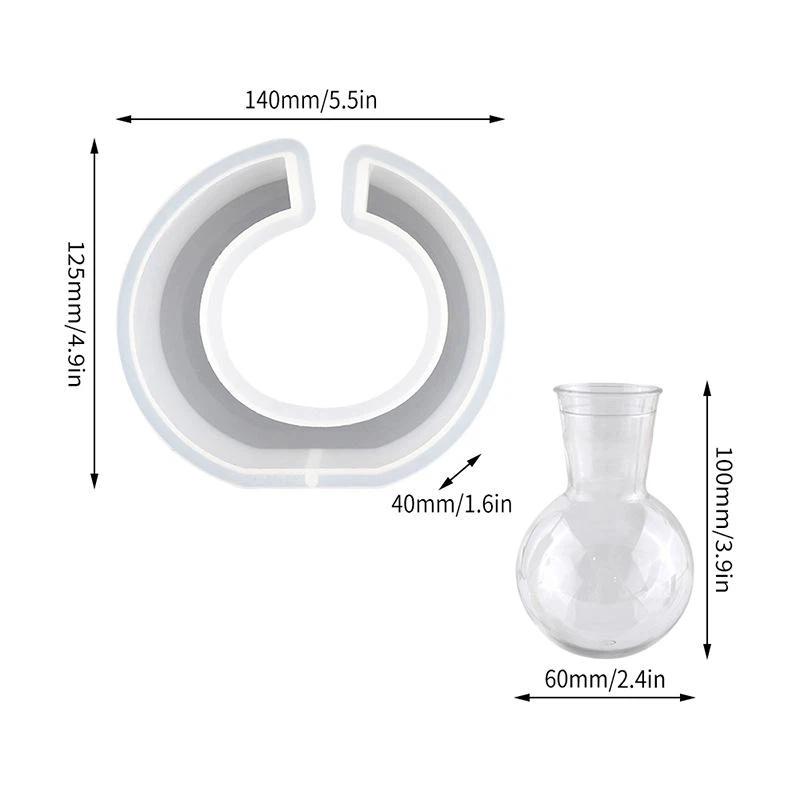 Vase Base Epoxy Silicone Mold Diy Plant Flower Pot Tray Bracket Water Plant Molds For Resin Home Decoration