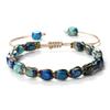 Vintage Bohemian Handmade Hemp Rope Bracelet Imperial Stone Beaded 3D Bead Charm Bangle