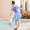 Girls' Sporty One-Piece Skirt Swimsuit: Quick-Drying, Breathable, Sunscreen