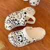 Lochschuhe Damen Plateau Spaß Graffiti Cartoon Panda Lochschuhe Damen Sommer Mode Oberbekleidung Rutschfest Sand