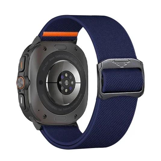Nylon Strap For Samsung Galaxy Watch Ultra 47mm Elastic Sports Loop Wrist Watch Bracelet Correa For Galaxy Watch 7 Ultra Band